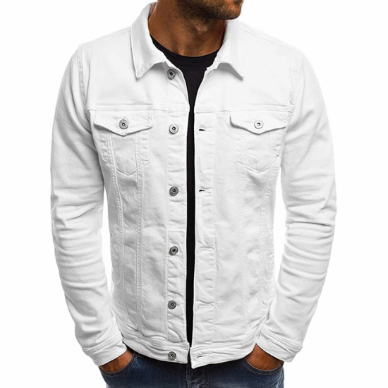 Ripped Denim Clothes Cool Motorcycle Jacket Men Slim Fit Long Sleeve Denim Jacket Solid Colour Casual Tops Spring Summer Ripped Denim Clothes Cool Motorcycle Jacket Men Slim Fit Long Sleeve Denim Jacket Solid Colour Casual Tops Spring Summer